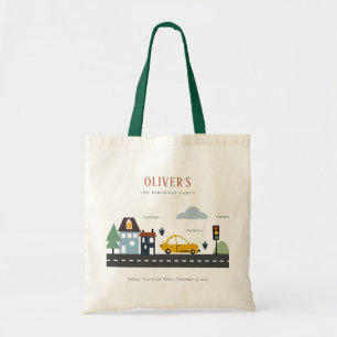 Cute Kids Urban Vehicle Cars Road Any Age Birthday Tote Bag