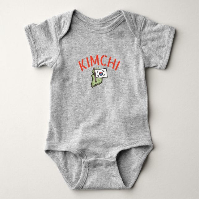 cute kimchi  baby bodysuit (Front)