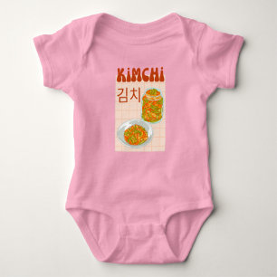 cute kimchi  baby bodysuit