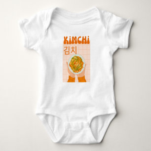 cute kimchi  baby bodysuit