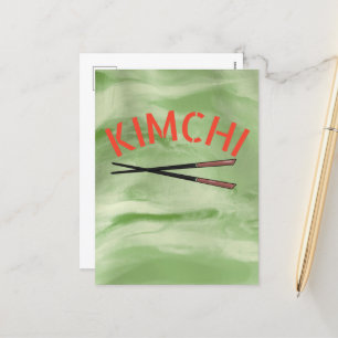 cute kimchi  holiday postcard