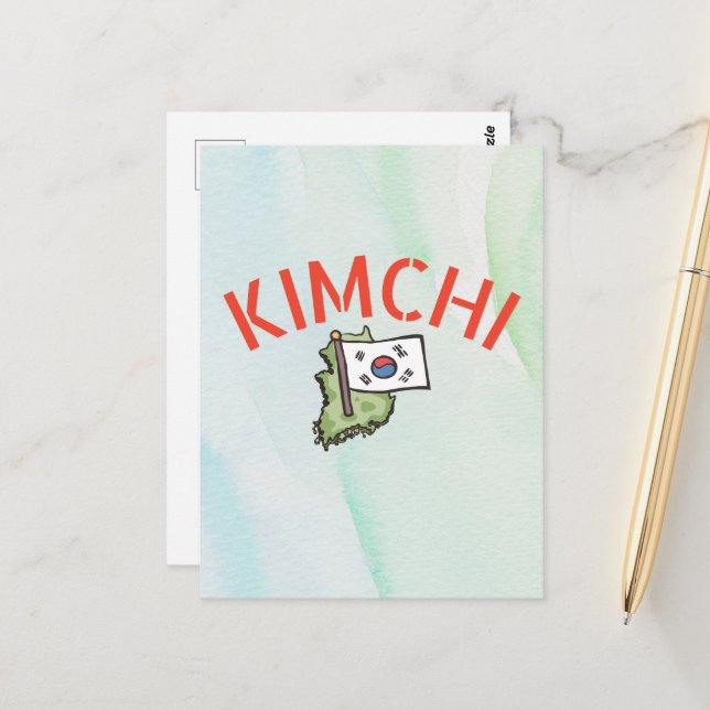 cute kimchi  postcard (Front/Back In Situ)
