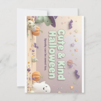 🧡 ✨ “Cute & Kind Halloween” Collection 🎃🌿 Holiday Card