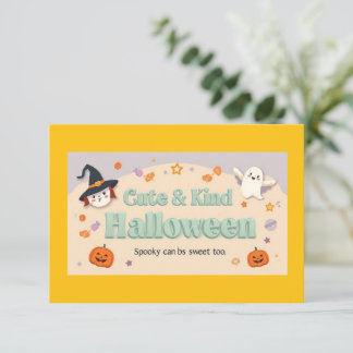 🧡 ✨ “Cute & Kind Halloween” Collection 🎃🌿 Invitation