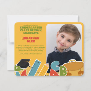 Cute Kindergarten Graduation Announcement