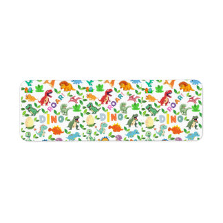 Cute Kinds of Dinosaurs Seamless