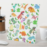 Cute Kinds of Dinosaurs Seamless