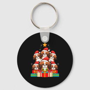 Cute King Charles Cavalier Le Dog Christmas Tree X Keychain