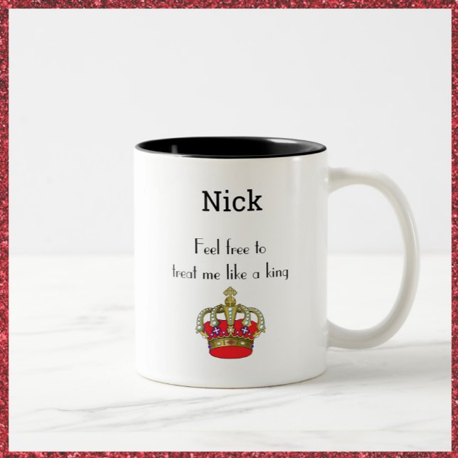 Cute King Crown  Two-Tone Coffee Mug (Creator Uploaded)