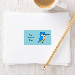 Cute Kingfisher bird (return address) Label