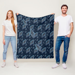 Cute KiniArt Ghost Fleece Blanket