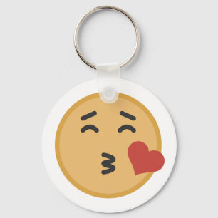 Cute Kiss Emoji Face Cartoon Keychain