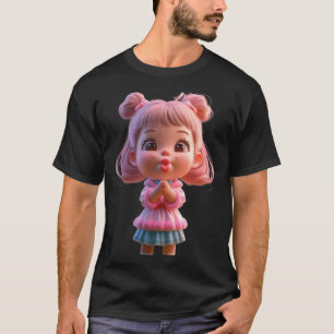 Cute Kiss Girl Funny Unisex Design for Men Women T-Shirt