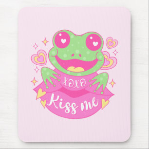 Cute Kiss Me Frog - Xoxo Mouse Pad