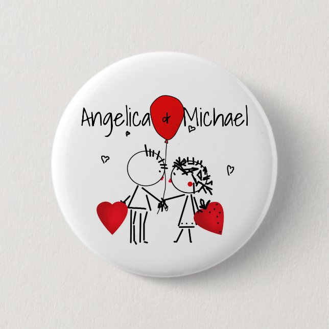 Cute, Kiss, wedding 2 Inch Round Button (Front)