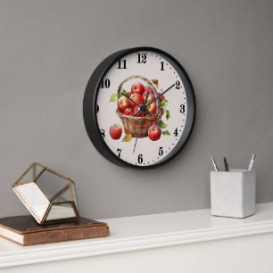 Cute kitchen apple lovers fruit clock