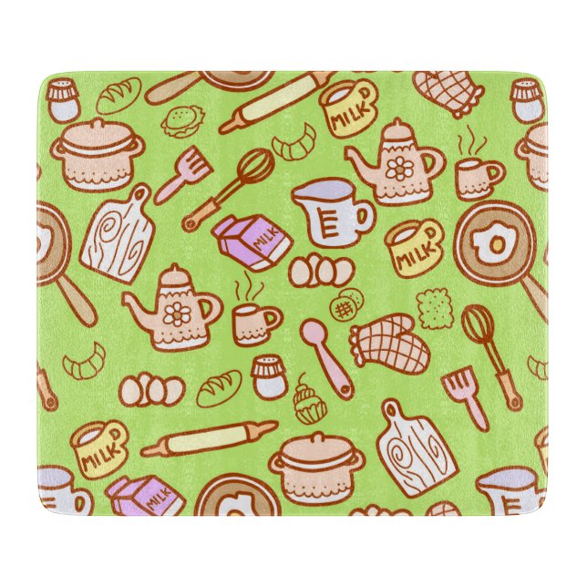 Cute Kitchenware Green Cutting Board (Front)