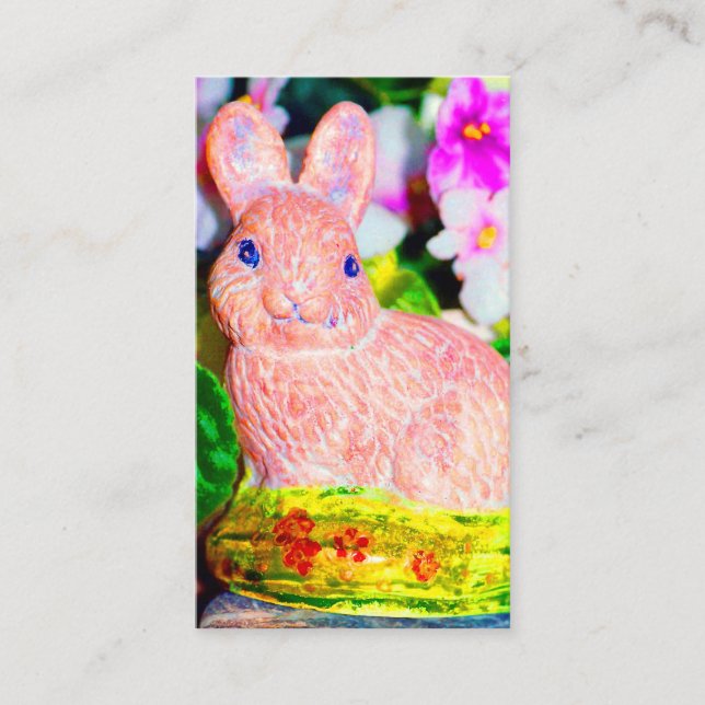 Cute Kitschy Bunny Rabbit  Enclosure Card (Front)