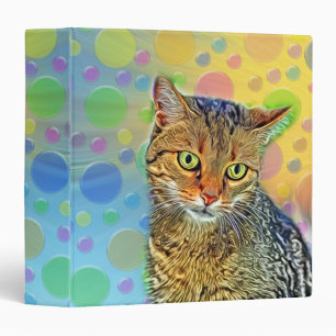 Cute kitten - abstract - colourful painting binder
