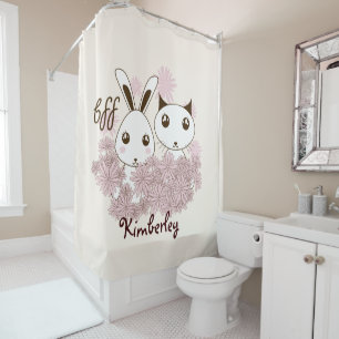 Cute Kitten and Bunny Animal Friends Kids Girl