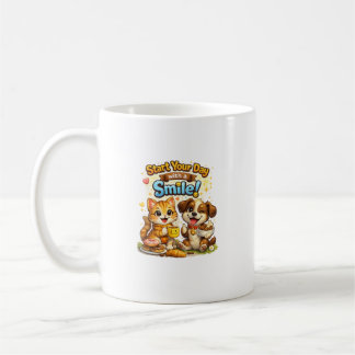 Cute Kitten and Puppy Mug Design