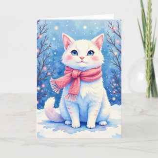Cute Kitten Blank Holiday Greeting Card