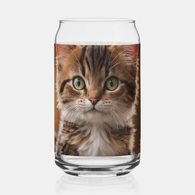 Cute Kitten  Can Glass (Front)
