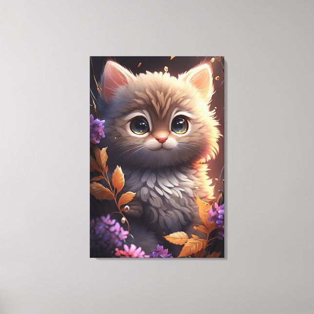 Cute Kitten Canvas Print (Front)