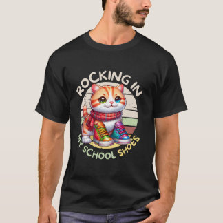 Cute Kitten Cat Back To School Rocking In My Schoo T-Shirt