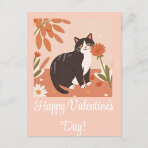 Cute Kitten Cat Happy Valentine's Day Personalized Holiday Postcard