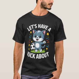 Cute Kitten Cat Kids Football Soccer Children Boys T-Shirt