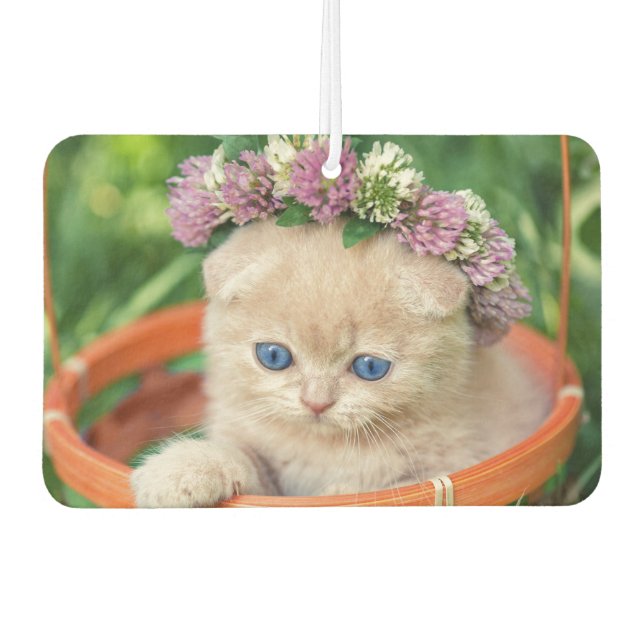 Cute Kitten Cat Lover Air Freshener (Front)