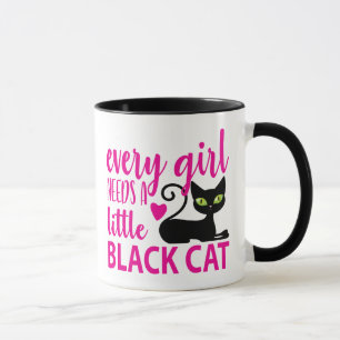 Cute Kitten Cat Mom Kitty Halloween Black Cat Coff Mug