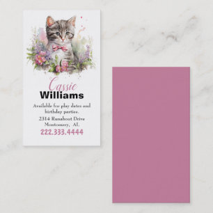 Cute Kitten Children Calling Card