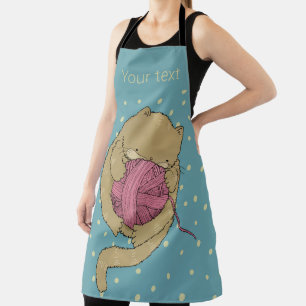 cute kitten customizable apron
