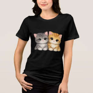 Cute Kitten Duo Tri-Blend Shirt