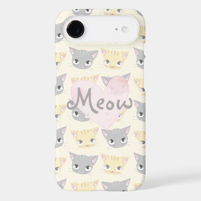 Cute Kitten Face Pattern Meow Case (Back)