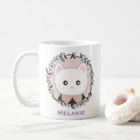 Cute Kitten Framed by Flowers Personalised