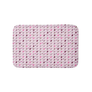 Cute kitten girls pattern bath mat