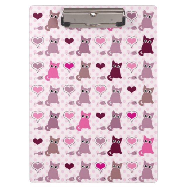 Cute kitten girls pattern clipboard (Front)