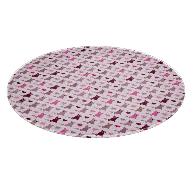 Cute kitten girls pattern cutting board (Corner)