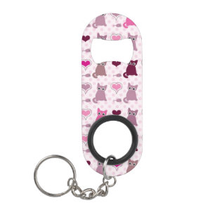 Cute kitten girls pattern mini bottle opener