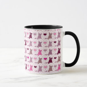 Cute kitten girls pattern mug
