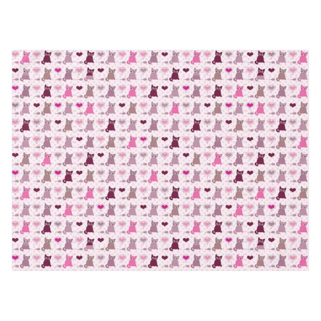 Cute kitten girls pattern tablecloth (Front (Horizontal))