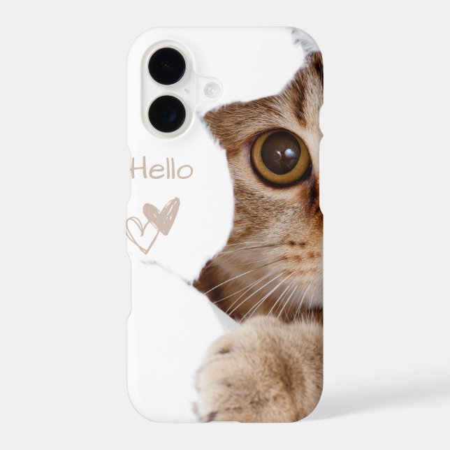 cute kitten ,hello heart white (Back)