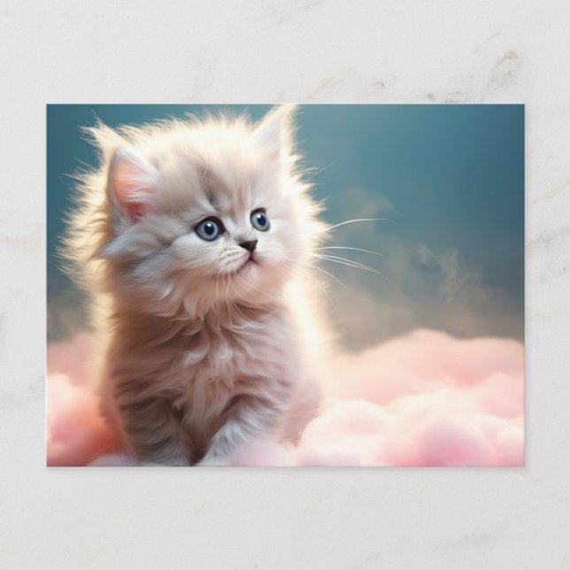 Cute kitten  holiday postcard (Front)
