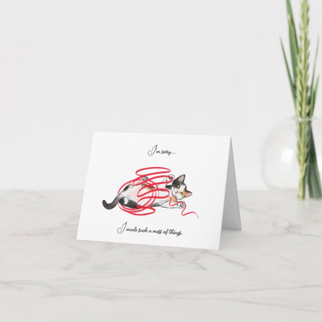 Cute Kitten I'm Sorry Blank Greeting Card (Front)