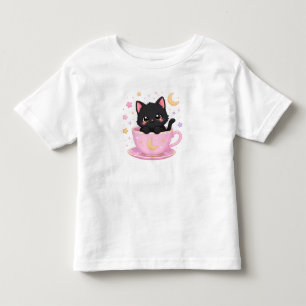 cute kitten in cup toddler t-shirt