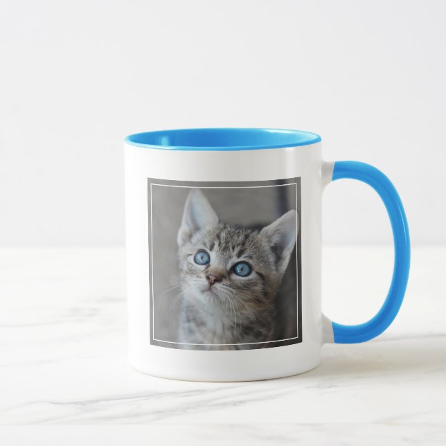 Cute Kitten In the Garden Mug (Right)