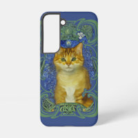 Cute Kitten in Vintage Art Nouveau Style